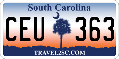 SC license plate CEU363