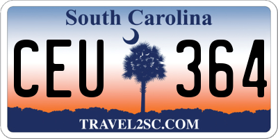 SC license plate CEU364