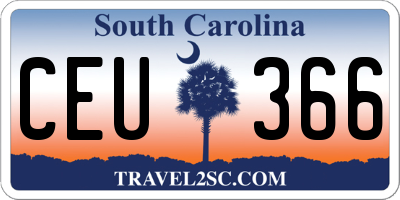 SC license plate CEU366