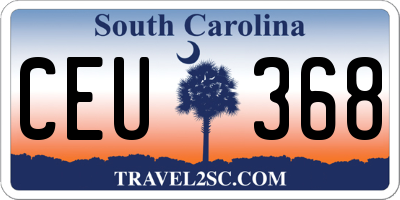 SC license plate CEU368
