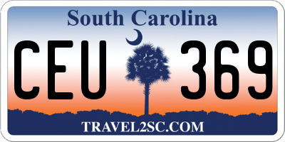 SC license plate CEU369