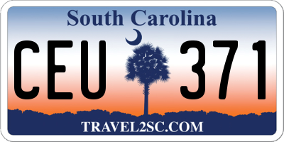 SC license plate CEU371