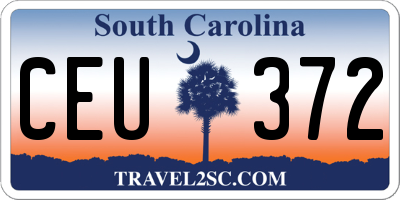 SC license plate CEU372