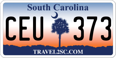 SC license plate CEU373