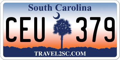 SC license plate CEU379