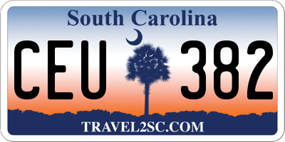 SC license plate CEU382