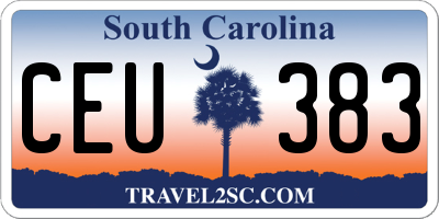 SC license plate CEU383