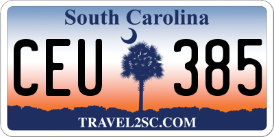 SC license plate CEU385