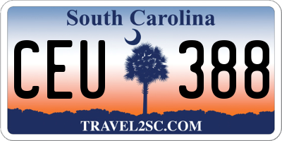 SC license plate CEU388