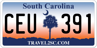 SC license plate CEU391