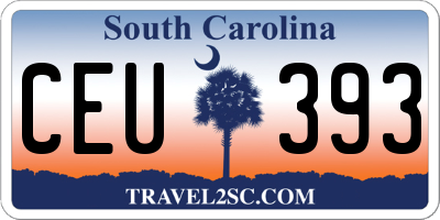 SC license plate CEU393