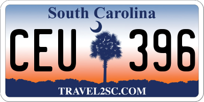 SC license plate CEU396