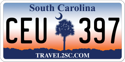 SC license plate CEU397