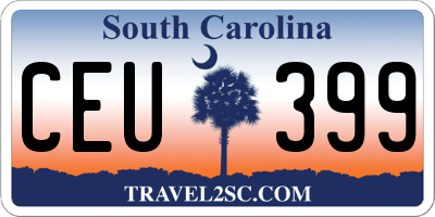 SC license plate CEU399