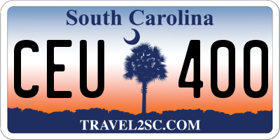 SC license plate CEU400