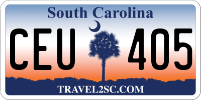SC license plate CEU405