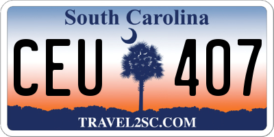 SC license plate CEU407