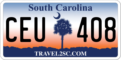 SC license plate CEU408