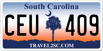 SC license plate CEU409
