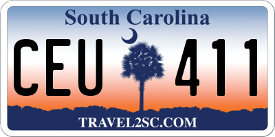 SC license plate CEU411