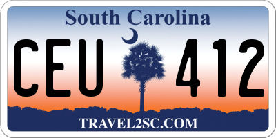 SC license plate CEU412