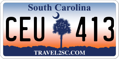SC license plate CEU413