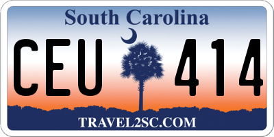 SC license plate CEU414