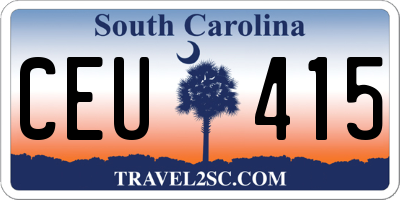 SC license plate CEU415