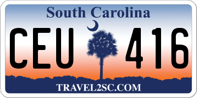 SC license plate CEU416