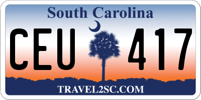 SC license plate CEU417