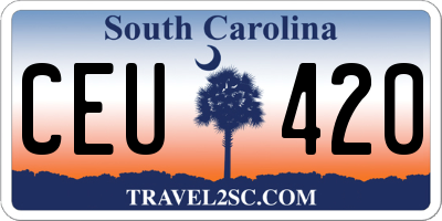 SC license plate CEU420