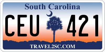 SC license plate CEU421