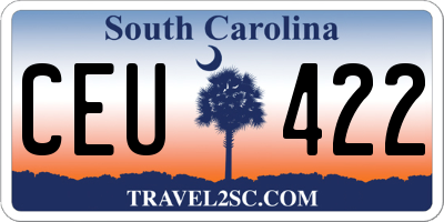 SC license plate CEU422