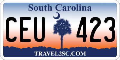 SC license plate CEU423