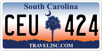 SC license plate CEU424