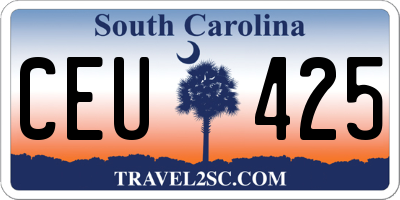 SC license plate CEU425