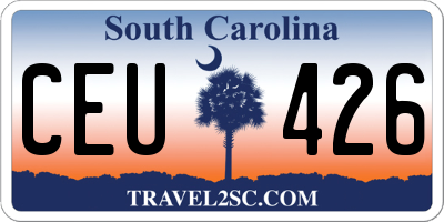 SC license plate CEU426