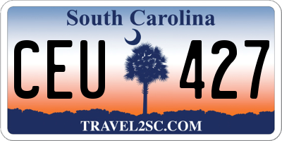 SC license plate CEU427