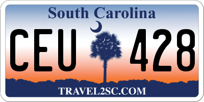 SC license plate CEU428