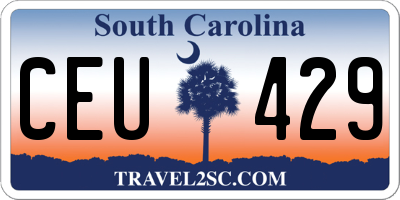 SC license plate CEU429