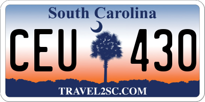 SC license plate CEU430