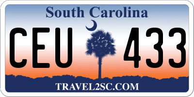 SC license plate CEU433