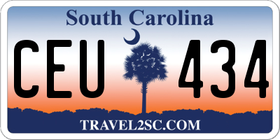 SC license plate CEU434
