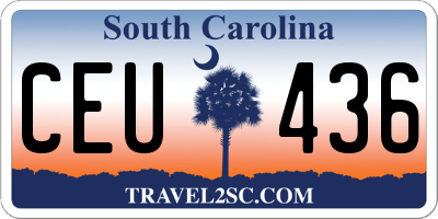 SC license plate CEU436