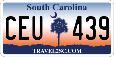 SC license plate CEU439