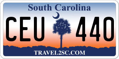 SC license plate CEU440