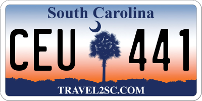 SC license plate CEU441