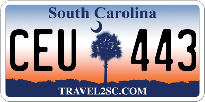 SC license plate CEU443