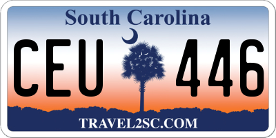 SC license plate CEU446