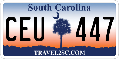 SC license plate CEU447